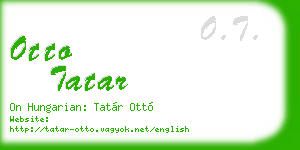 otto tatar business card